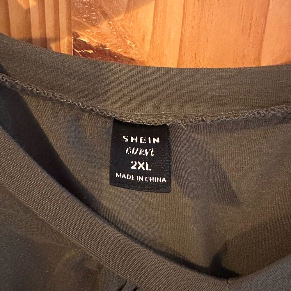 SHEIN Curve 2XL Olive Green Top